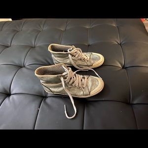 ❤️ Vans Metallic Gold High Top Skate Shoes